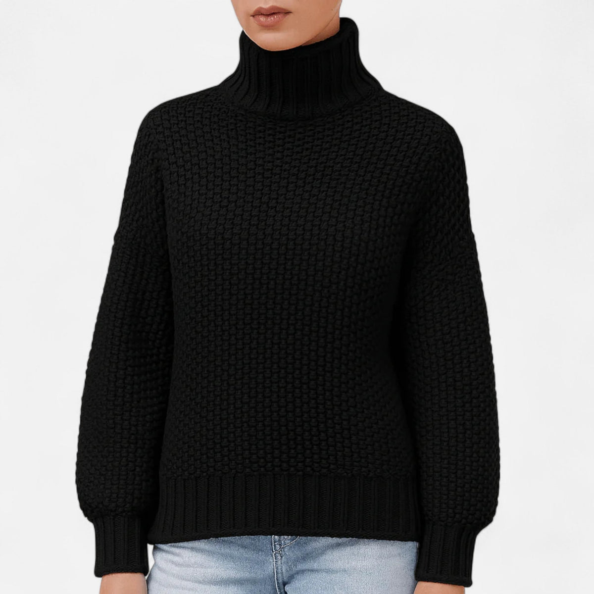 Pull en Laine et Cachemire Femme – Texture Côtelée et Coupe Épurée Intemporelle
