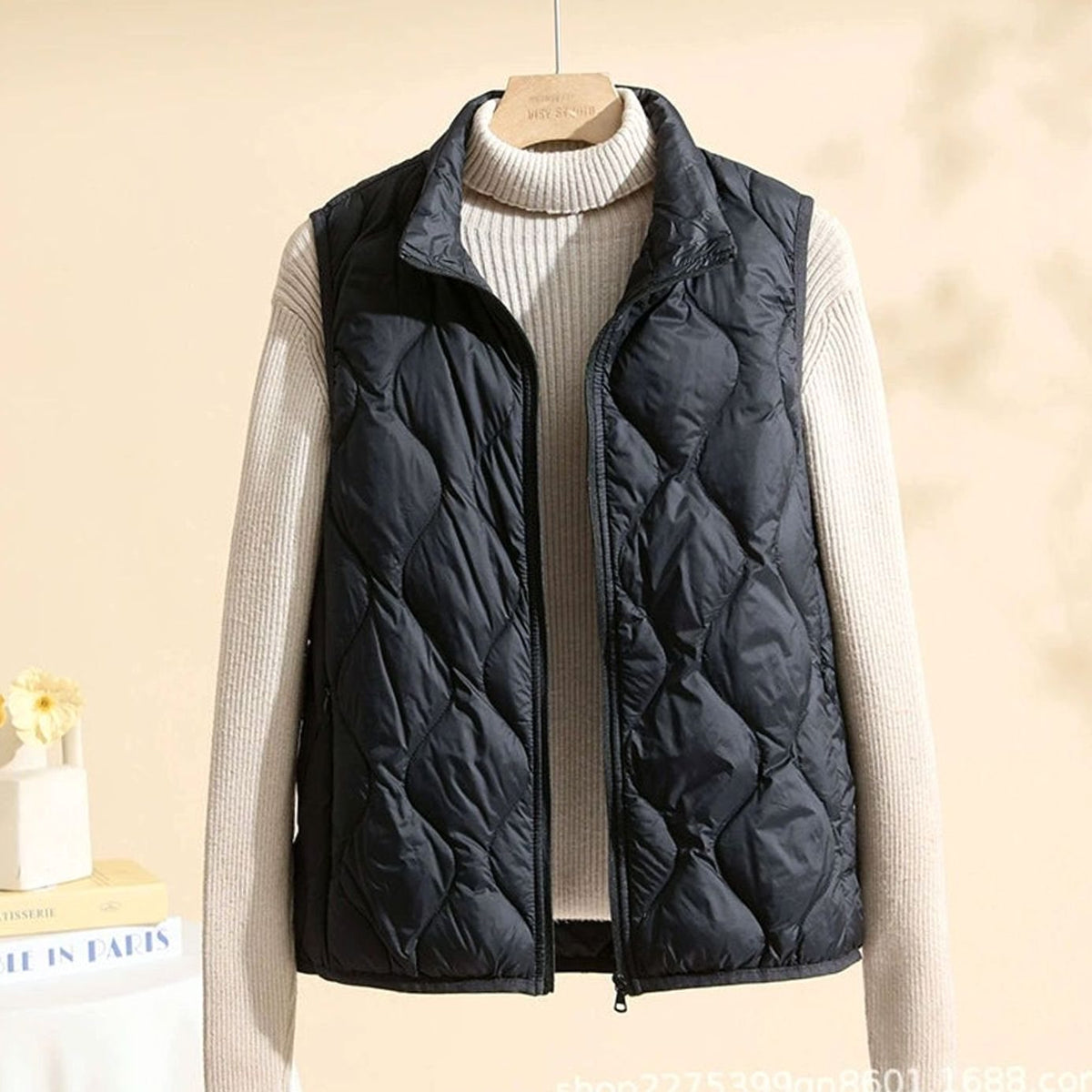 Annika | Gilet sans manches femme Gilet matelassé avec col montant