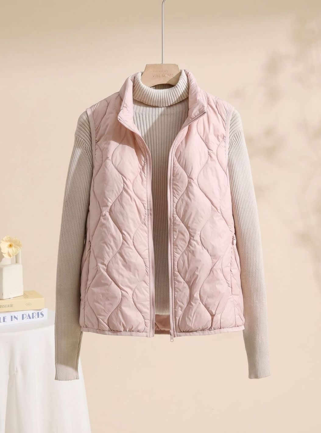 Annika | Gilet sans manches femme Gilet matelassé avec col montant