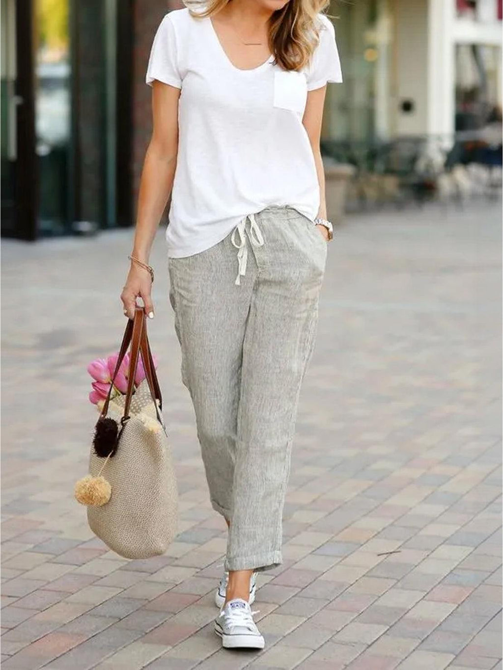 Pantalons pour Femmes | Slim Fit à Cordon