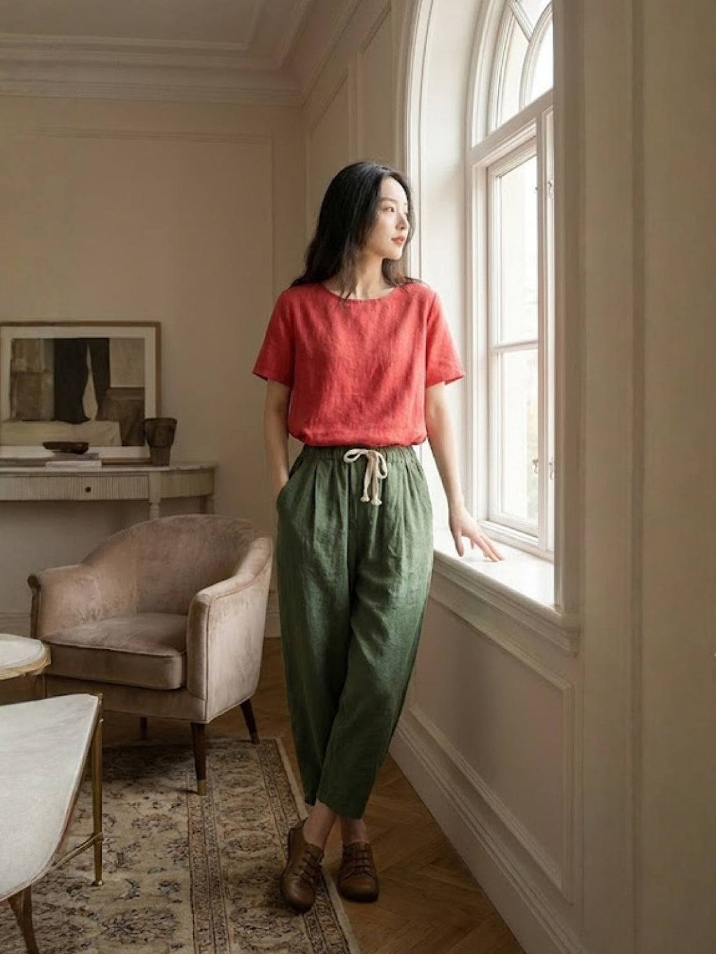 Pantalons pour Femmes | Slim Fit à Cordon