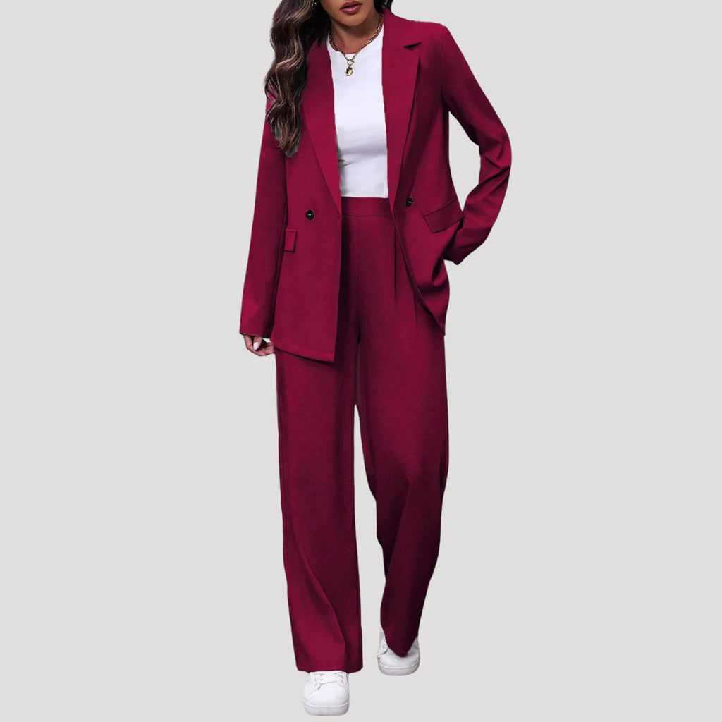 Brielle | Ensemble de Tailleur Pantalon à Double Boutonnage pour Femmes