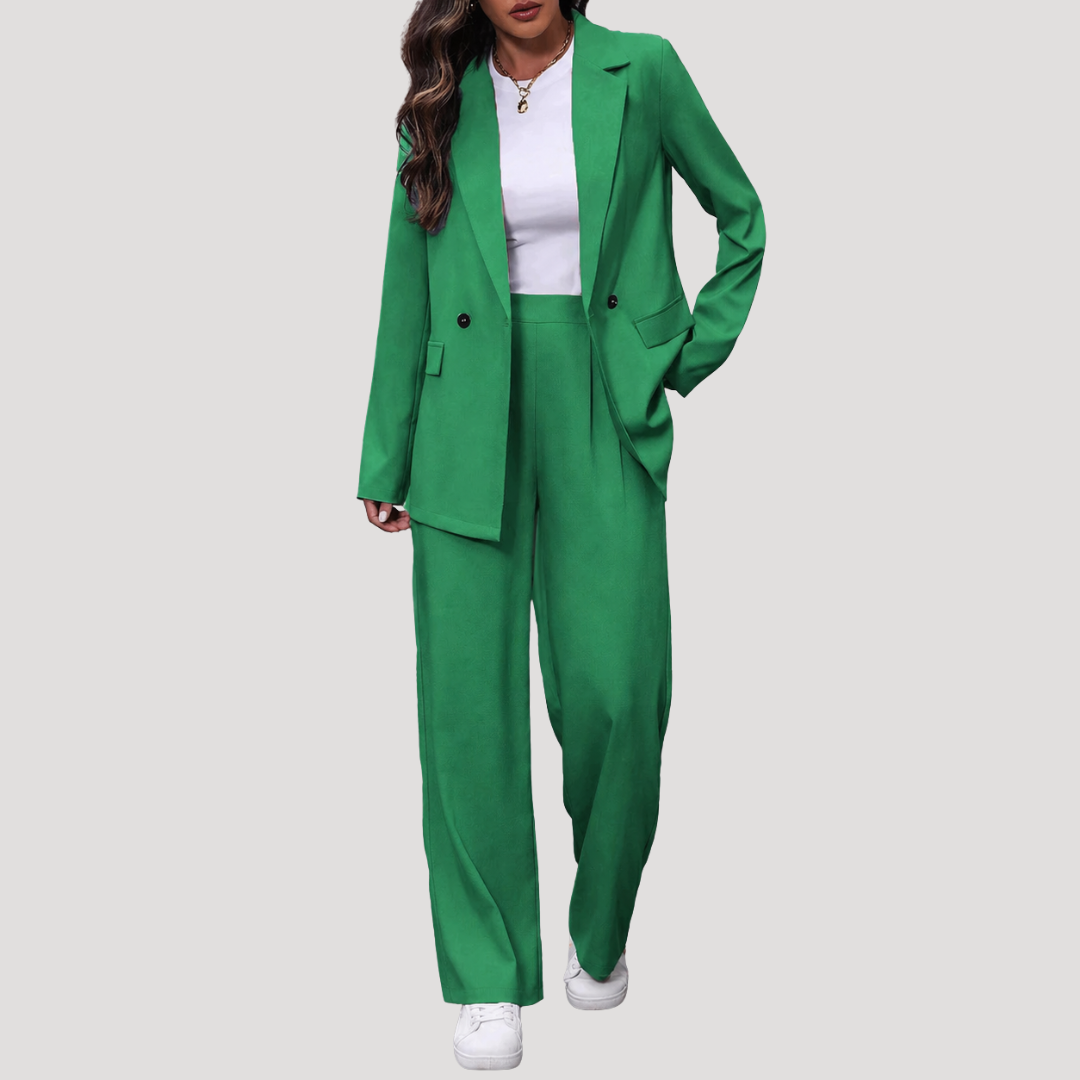 Brielle | Ensemble de Tailleur Pantalon à Double Boutonnage pour Femmes