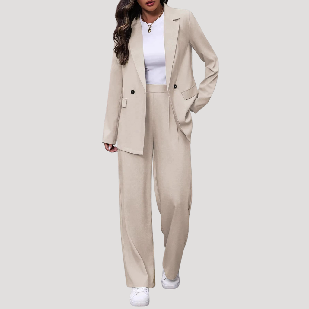 Brielle | Ensemble de Tailleur Pantalon à Double Boutonnage pour Femmes