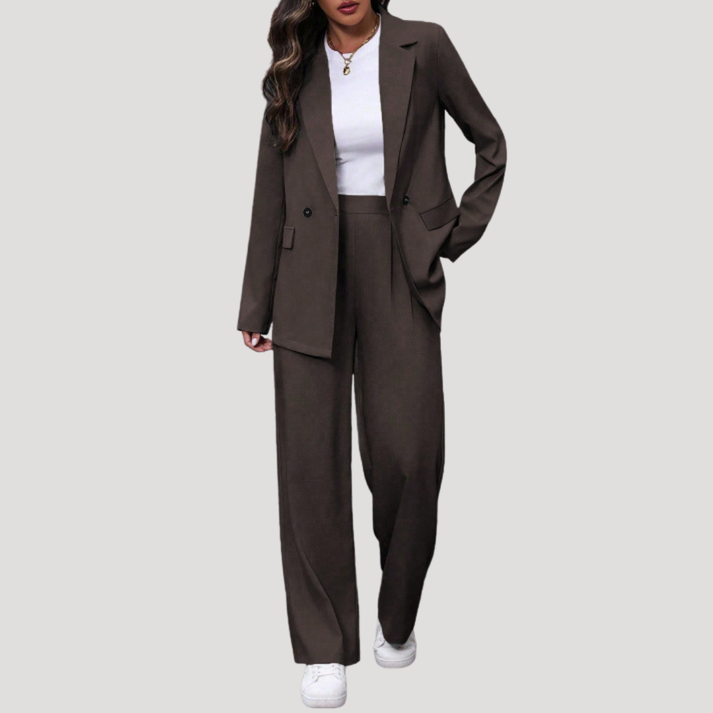 Brielle | Ensemble de Tailleur Pantalon à Double Boutonnage pour Femmes