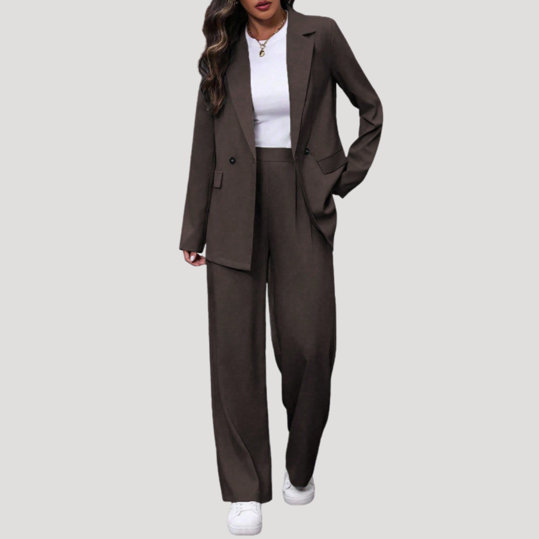 Brielle | Ensemble de Tailleur Pantalon à Double Boutonnage pour Femmes