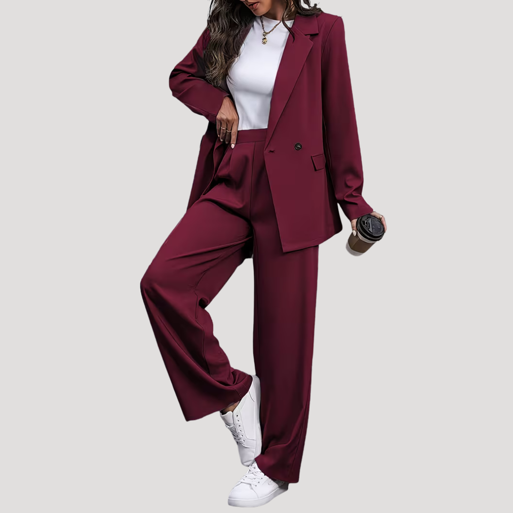 Brielle | Ensemble de Tailleur Pantalon à Double Boutonnage pour Femmes