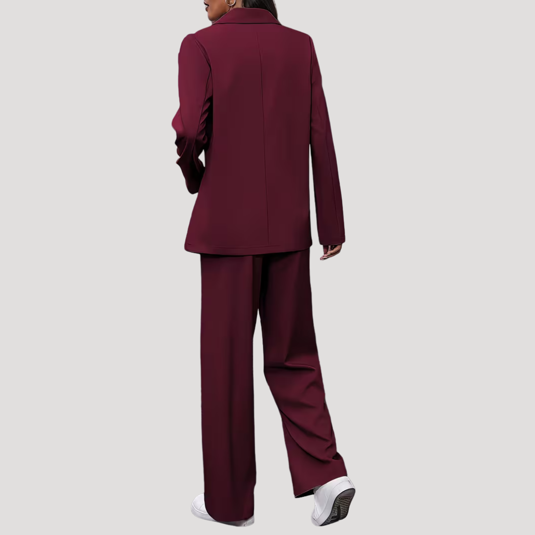 Brielle | Ensemble de Tailleur Pantalon à Double Boutonnage pour Femmes