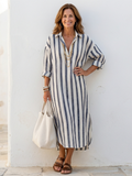 Robe Chemise Femme | Manches Longues Rayée