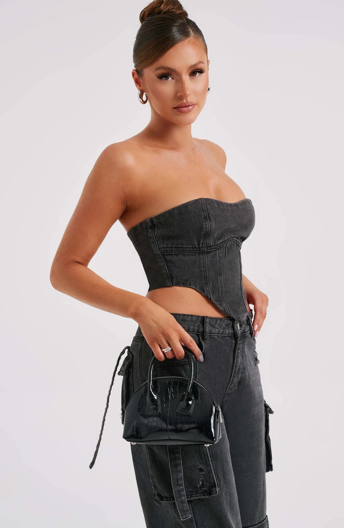 Ensemble Corset Structuré et Pantalon Cargo Droit Pour Femme | Idéal Pour Usage Quotidien et Sorties