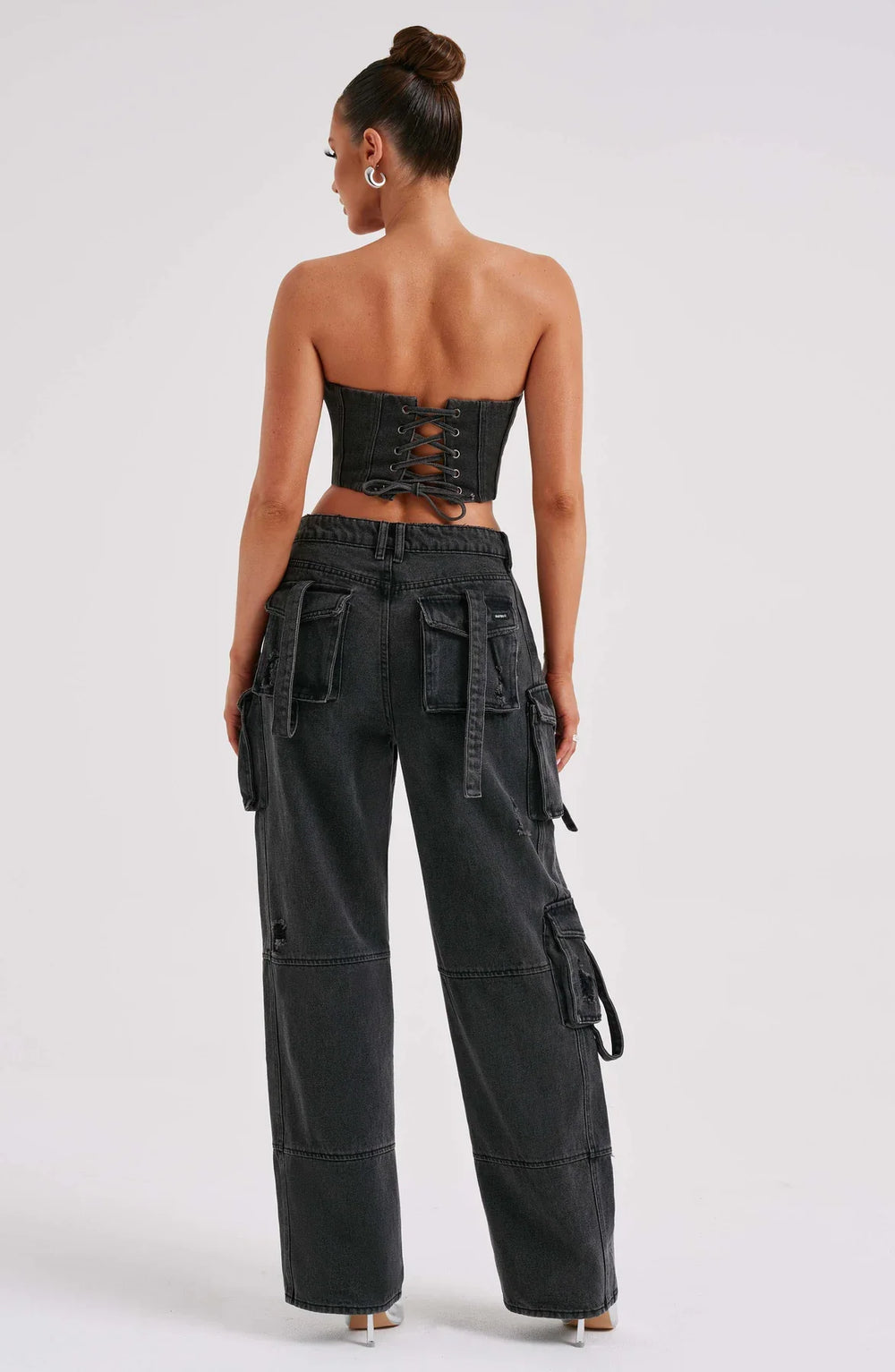 Ensemble Corset Structuré et Pantalon Cargo Droit Pour Femme | Idéal Pour Usage Quotidien et Sorties