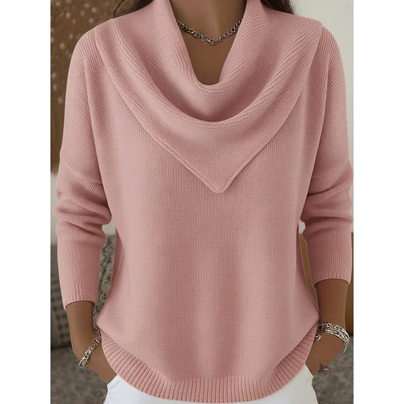 Rebecca - Pull Col Roulé Oversized Élégant