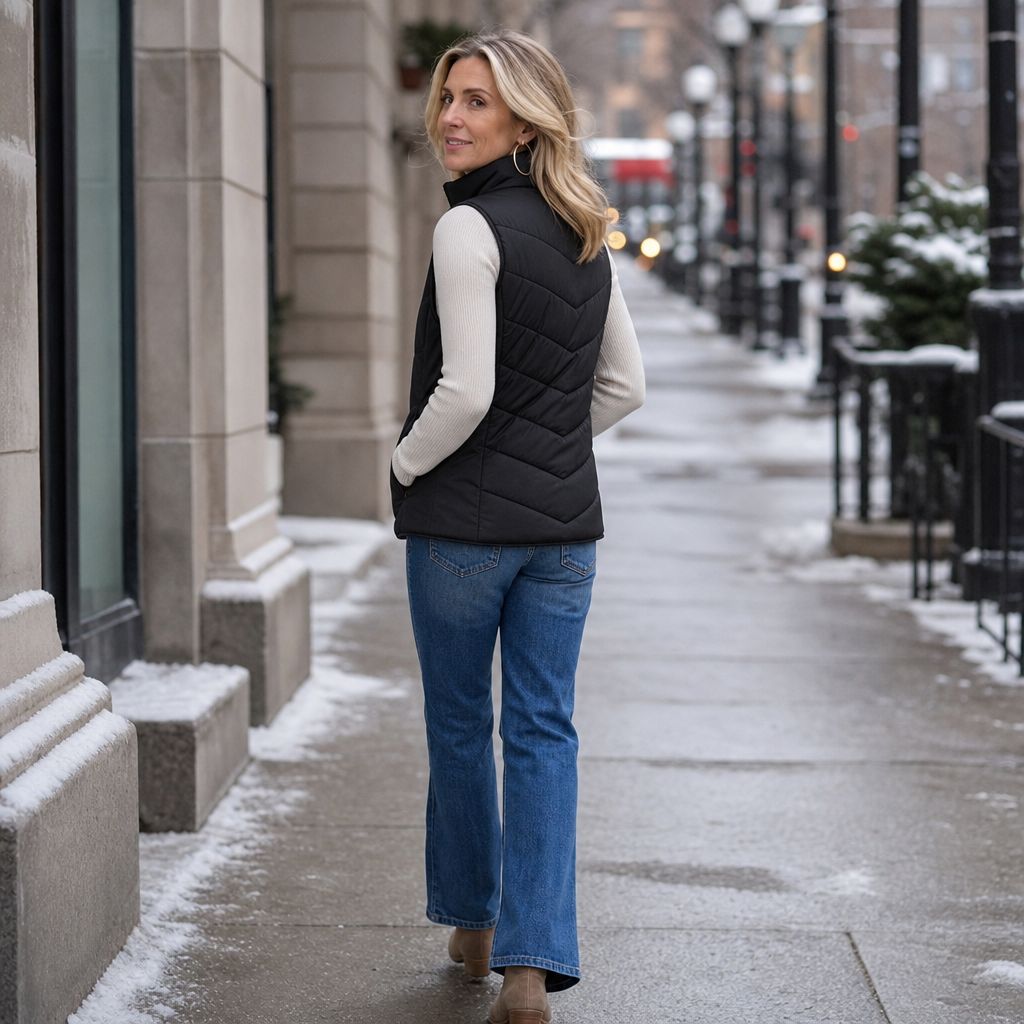 Daisy | Gilet matelassé pour femmes polyvalent et léger avec col montant