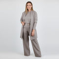 Ensemble femme trois pièces avec cardigan long
