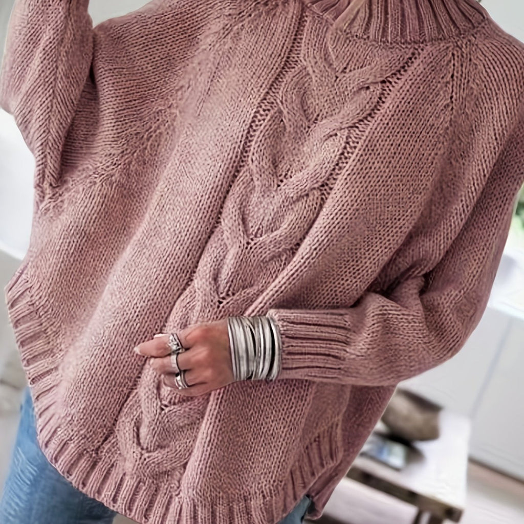 Nora | Pull en tricot doux et élégant avec col roulé