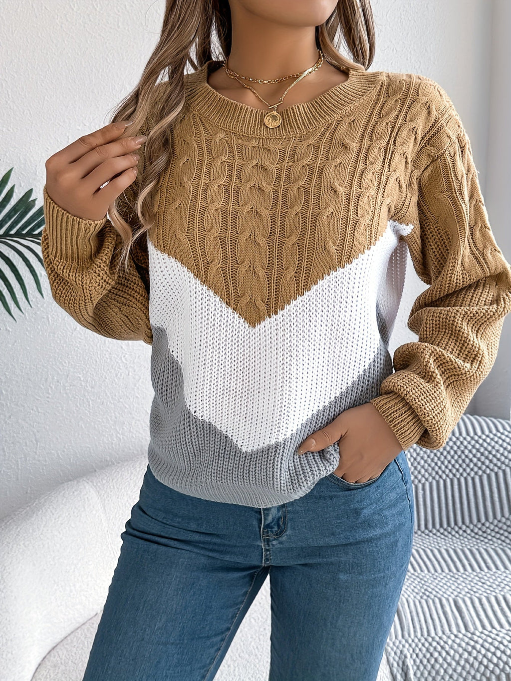 Noreen | Pull en Maille Bicolore