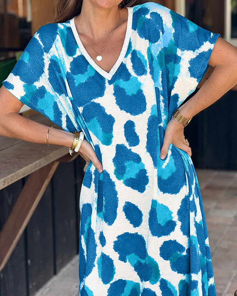 Robe Lâche Léopard Imprimé