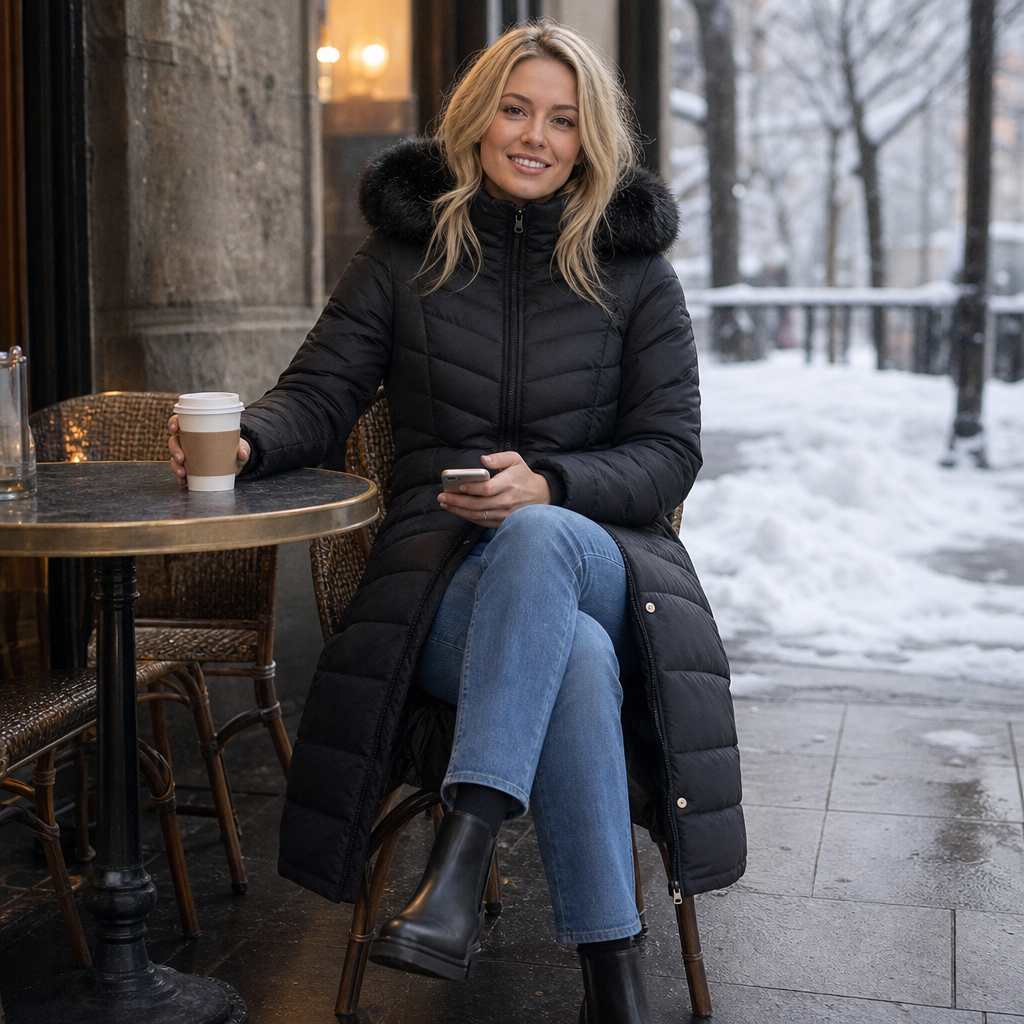 Grace | Veste longue en duvet élégante et chaude pour femmes