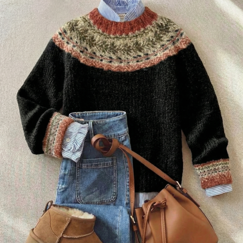 Lena | Pull en tricot doux et stylé pour femmes avec design nordique