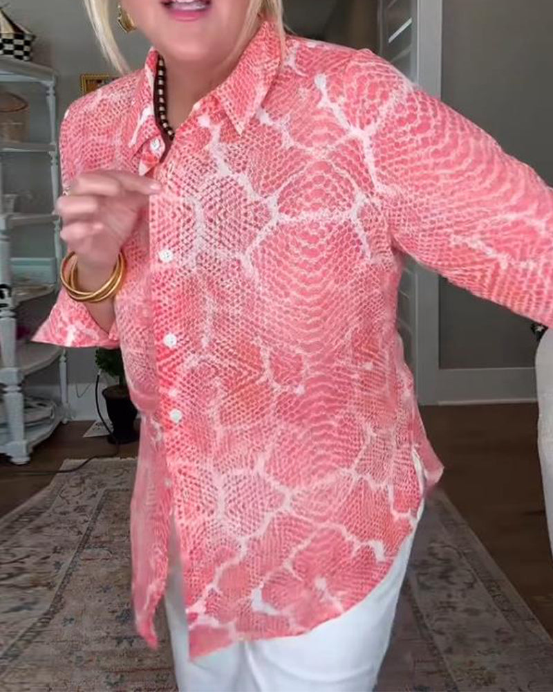 Blouse Texturée Boutonnée