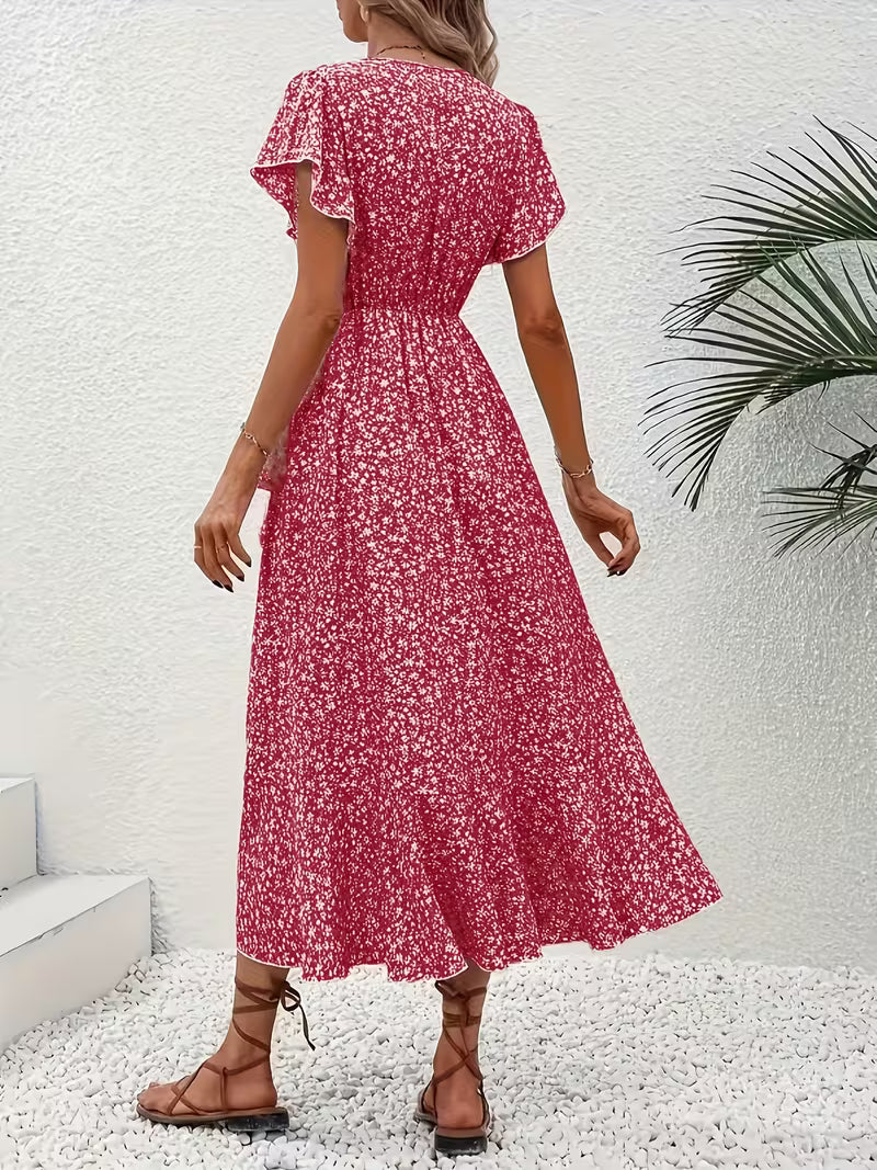 Elara | Robe portefeuille fluide et évasée