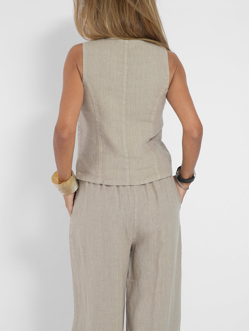 Aira™ - Ensemble gilet à boutons et pantalon ample