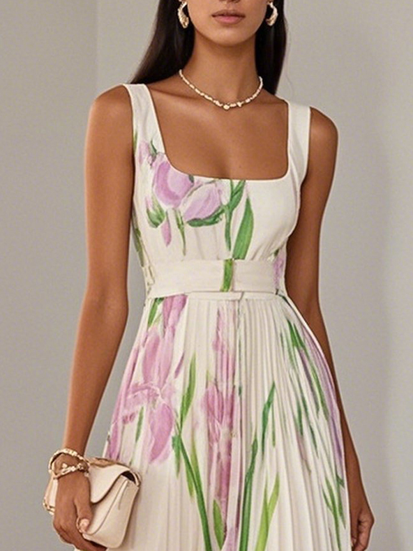 Mary™ - Robe Maxi Plissée Élégante