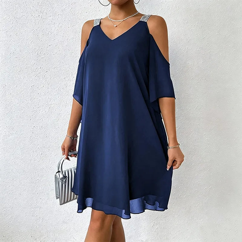 Perlyn | Robe fluide à décolleté en V sans manches