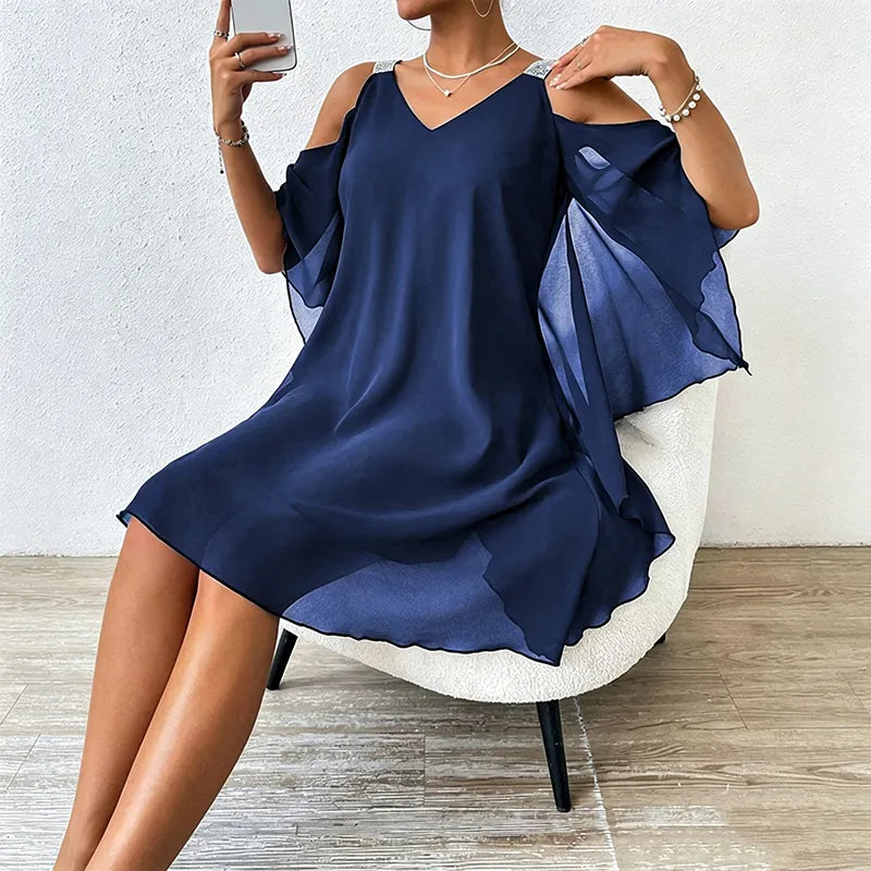Perlyn | Robe fluide à décolleté en V sans manches