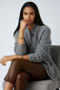 Cardigan à col montant pour femmes