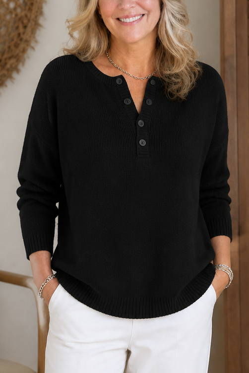 Vanessa | Pull en tricot moderne et polyvalent pour femmes avec décolleté en V