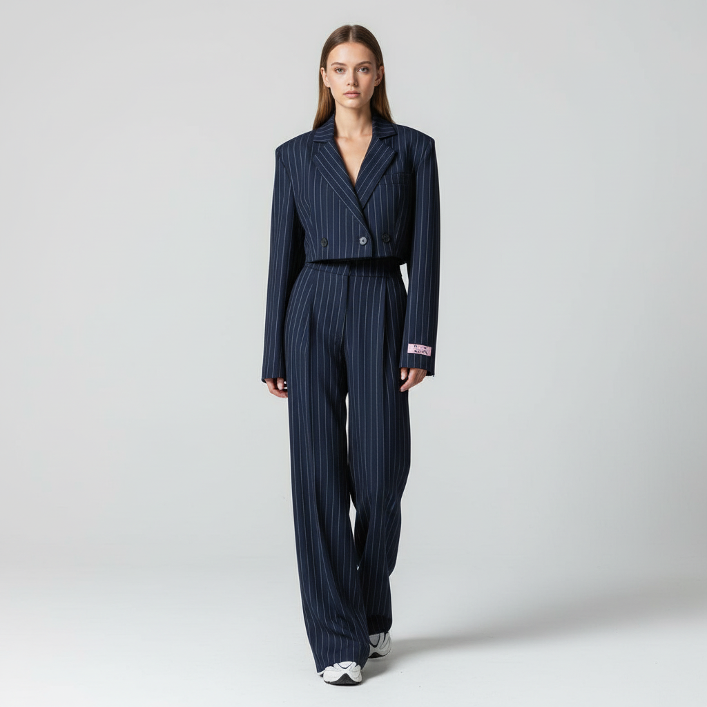 Emma | Ensemble de Blazer Rayé Élégant pour Femmes