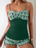 Caloria | Ensemble Tankini avec imprimé ornemental élégant
