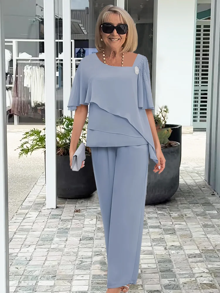 Ensemble Femme 2 Pièces | Robe de Mariage à Col Carré