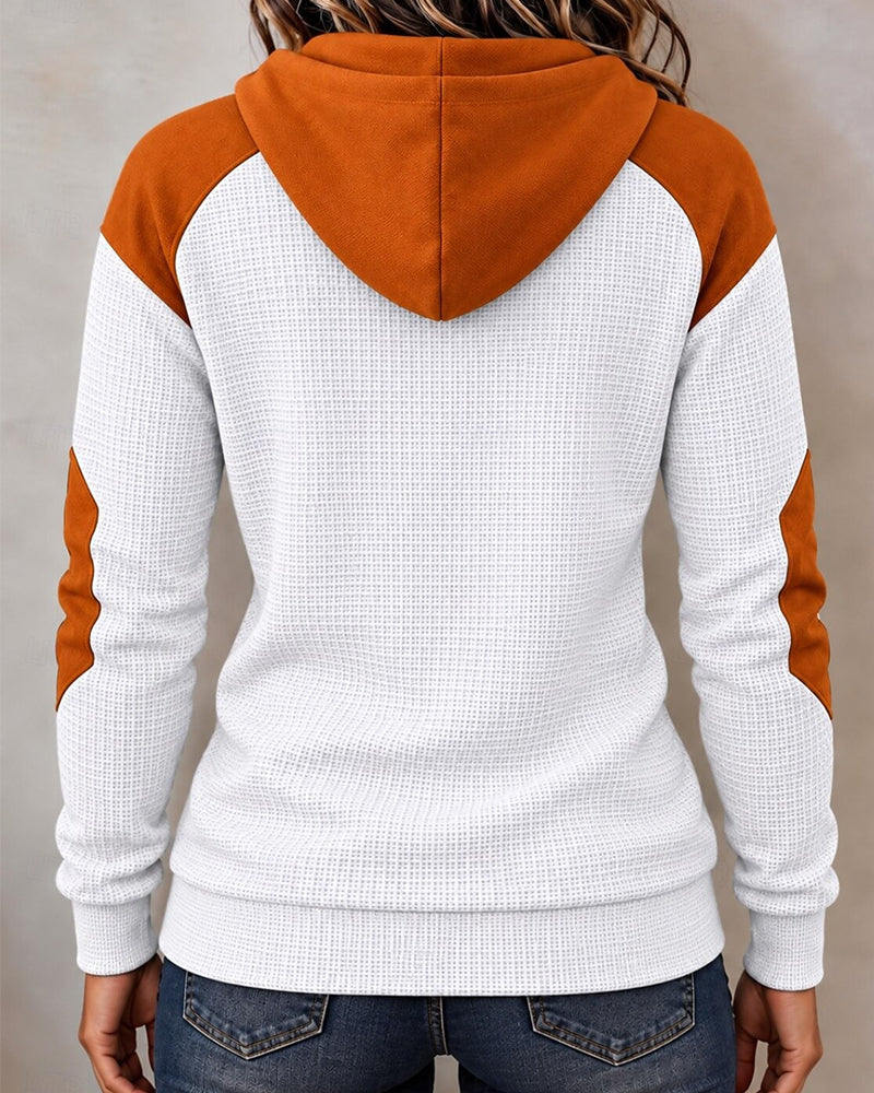 Hoodie à Lacets Patchwork