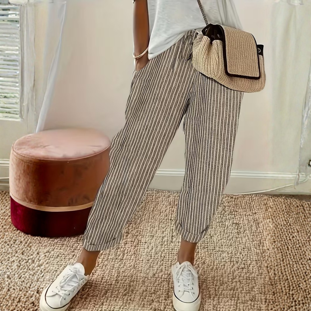 Pantalons Femme | Pantalon Large Rayé