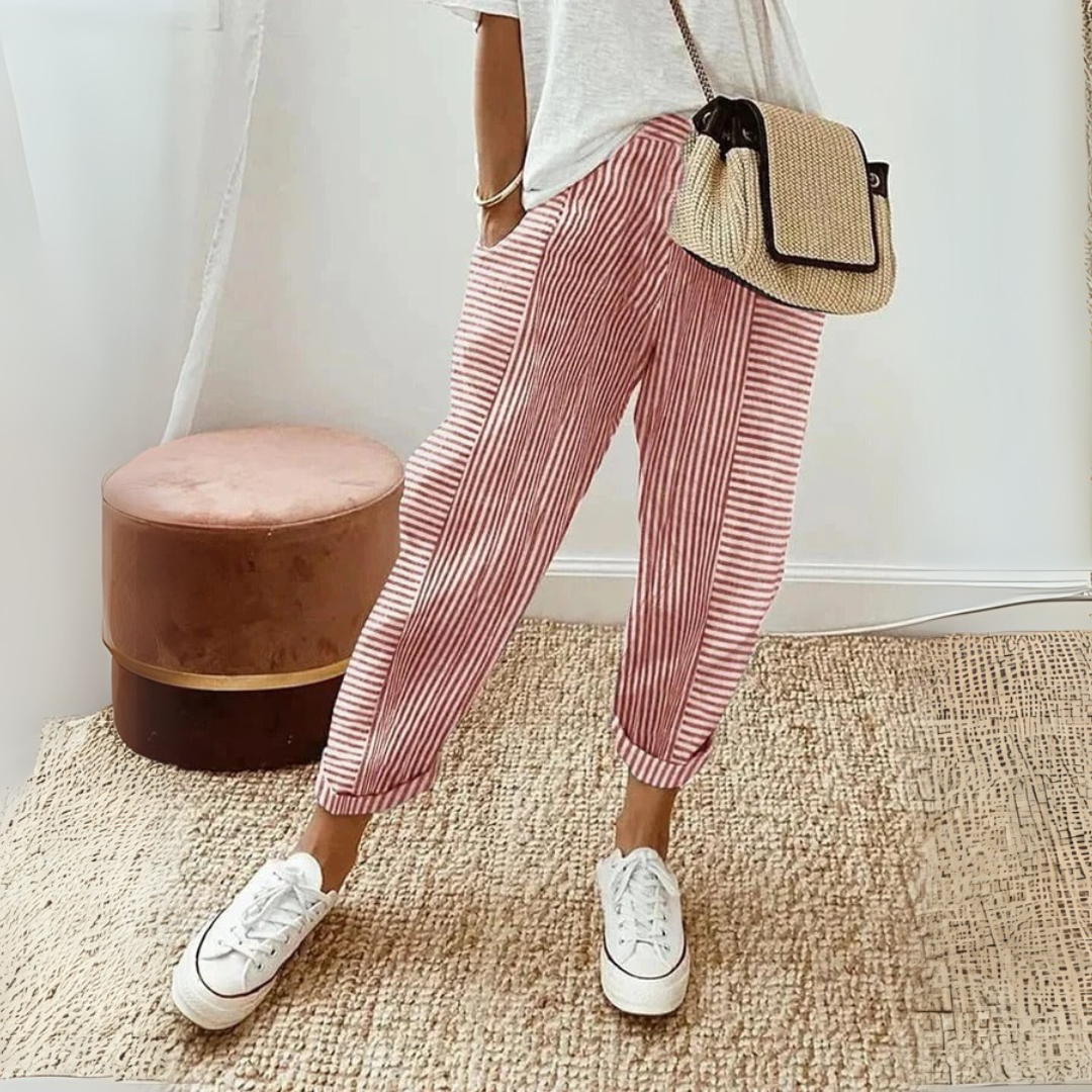 Pantalons Femme | Pantalon Large Rayé