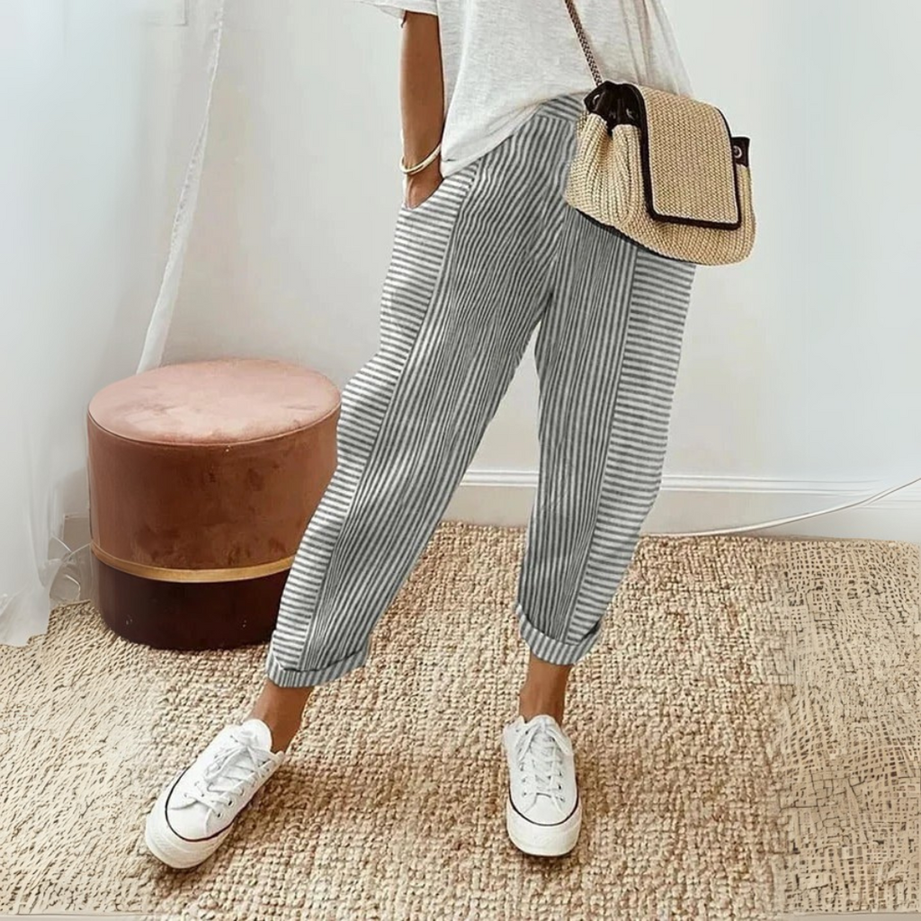 Pantalons Femme | Pantalon Large Rayé