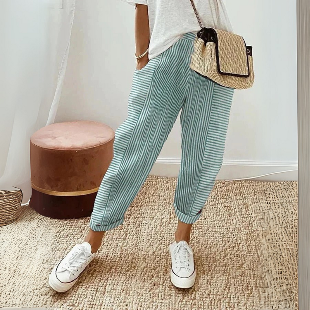 Pantalons Femme | Pantalon Large Rayé