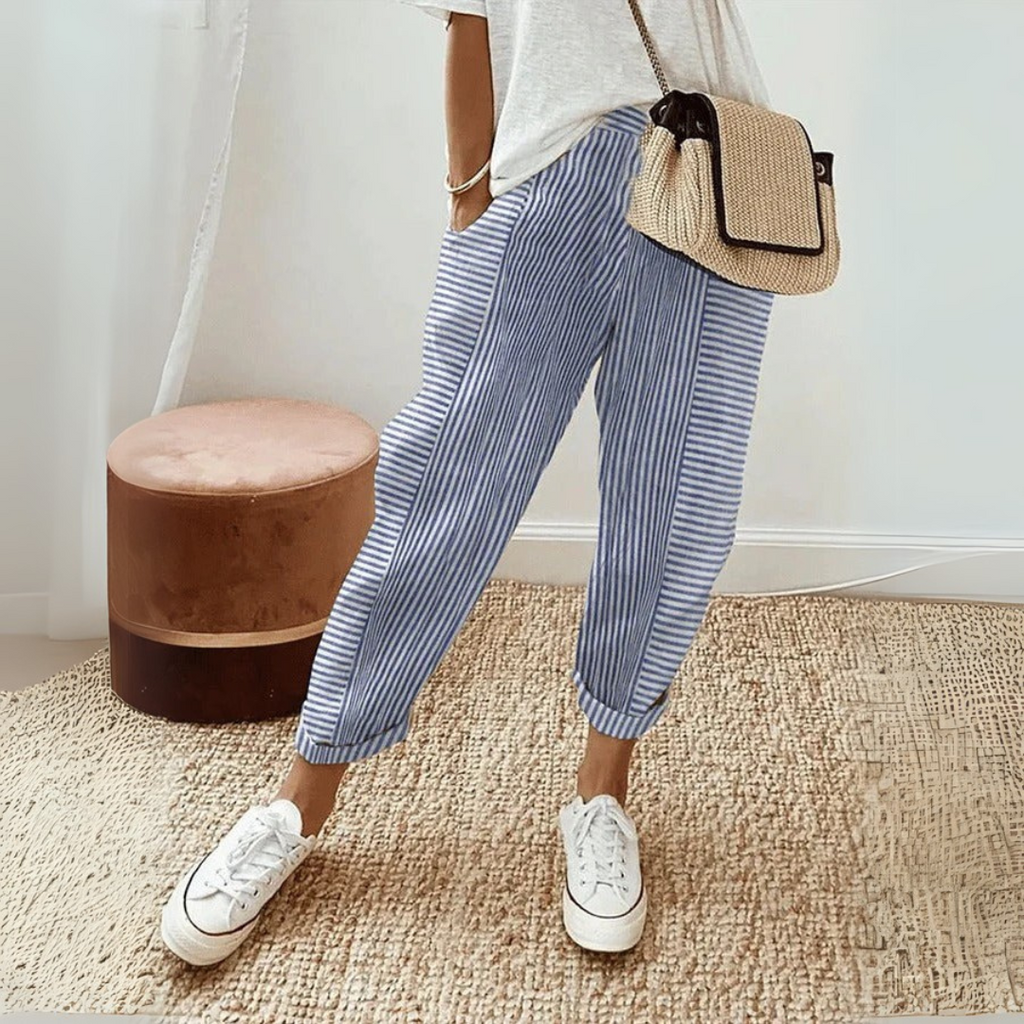 Pantalons Femme | Pantalon Large Rayé