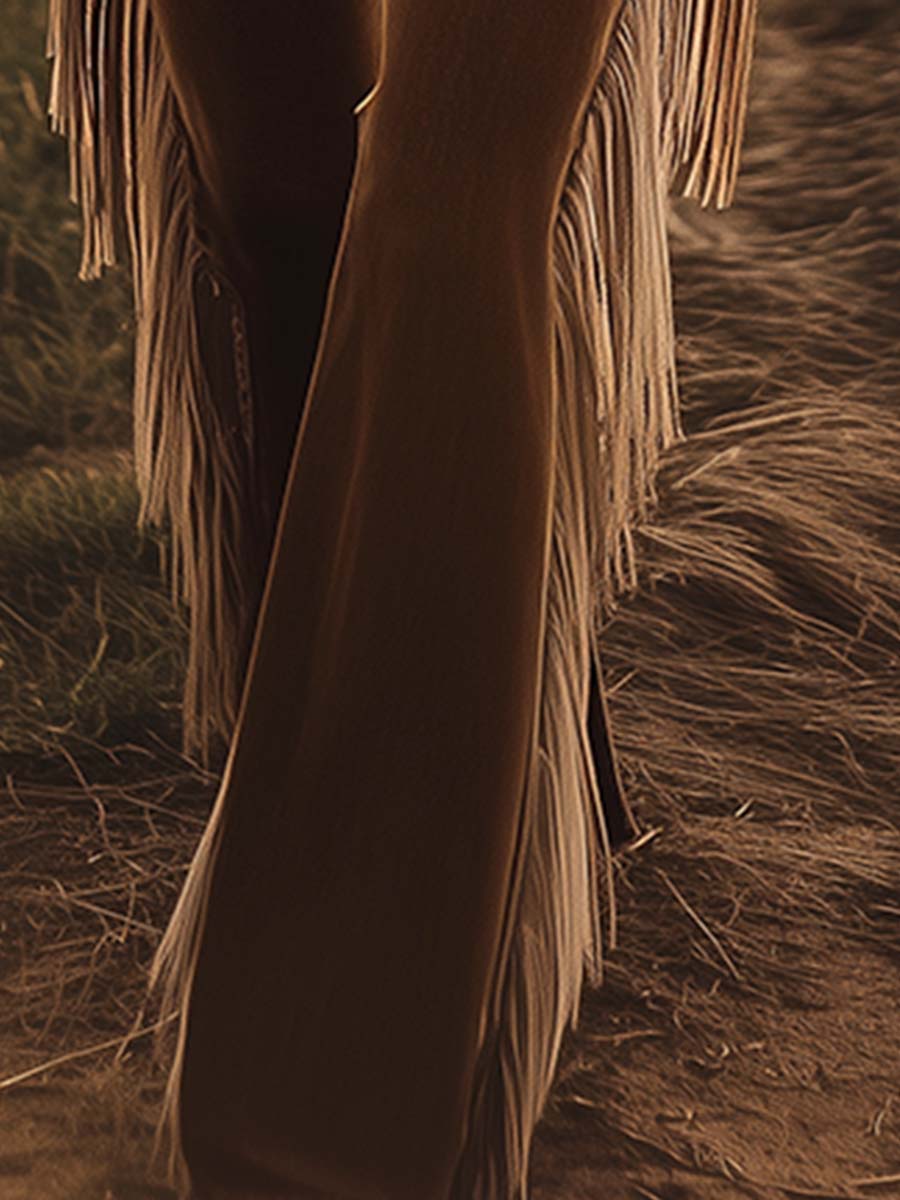 Cordelia

Attendez, | Jeans western à franges évasés pour femmes
