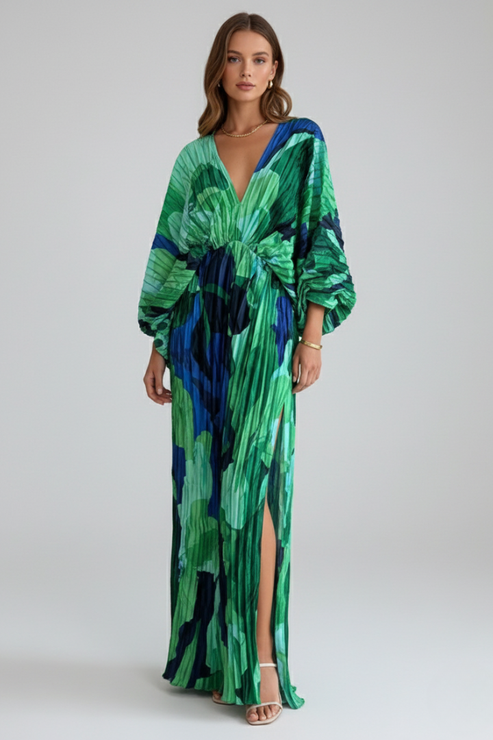 Cordelia

Attendez, | Robe maxi plissée à manches longues et décolleté en V pour femmes