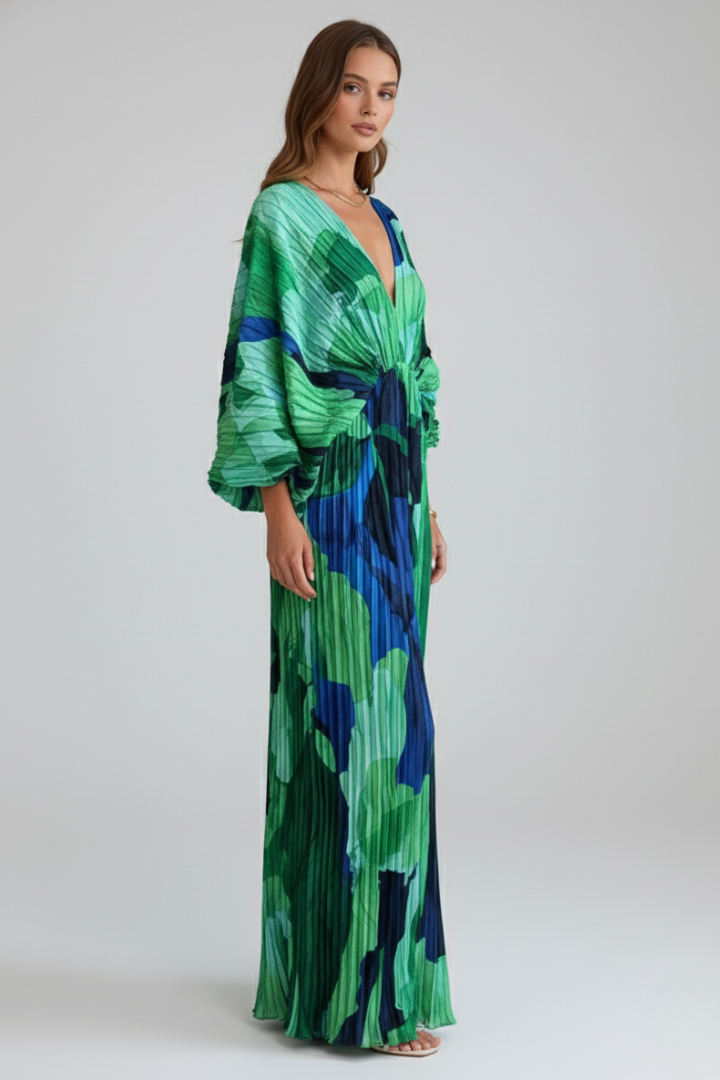 Cordelia

Attendez, | Robe maxi plissée à manches longues et décolleté en V pour femmes