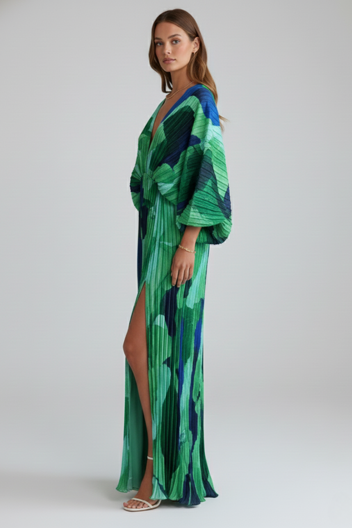 Cordelia

Attendez, | Robe maxi plissée à manches longues et décolleté en V pour femmes