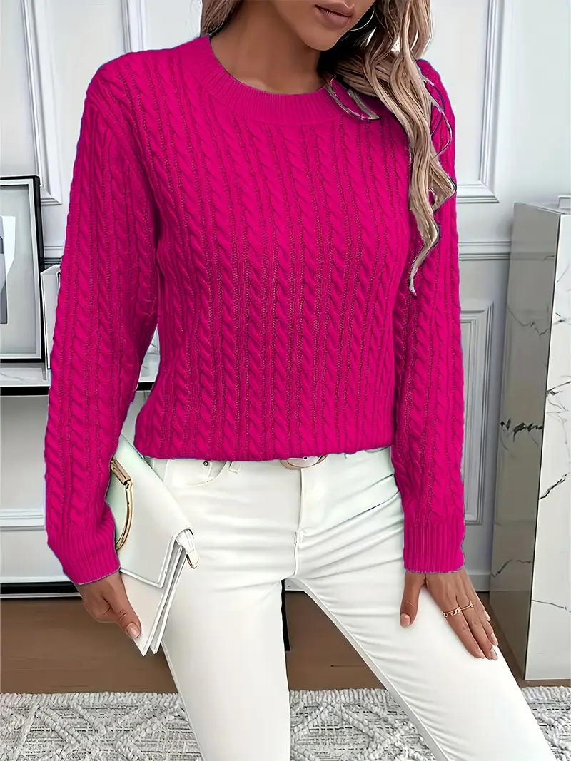 PULL ROND CONFORTABLE POUR FEMMES