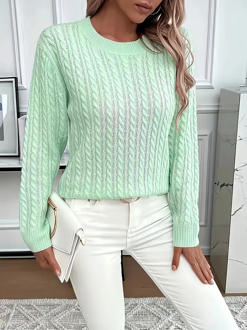PULL ROND CONFORTABLE POUR FEMMES