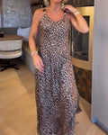 Robe Camisole Léopard Imprimé Décontractée