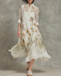 Ensemble Bretelle Spaghetti Robe + Revers Couverture