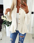 Manteau Casual à Boutons Unis