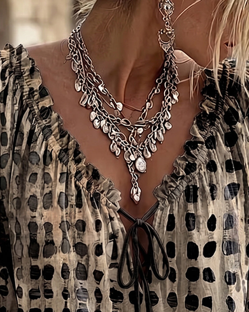 Ramceel | Blouse à pois avec détail de lacet